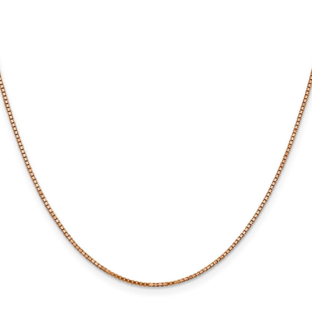 14k Rose Gold 1.10mm Box Chain - Product Photo