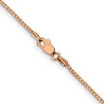 14k Rose Gold 1.10mm Box Chain - Product Photo