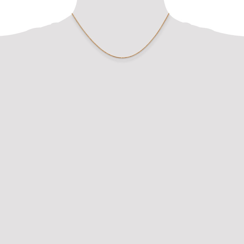 14k Rose Gold 1.10mm Box Chain - Product Photo