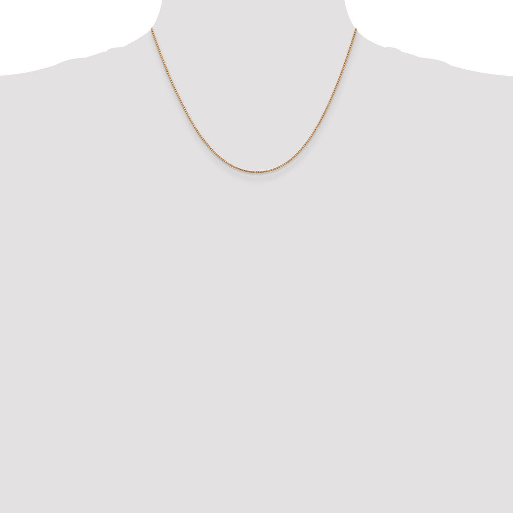 14k Rose Gold 1.10mm Box Chain - Product Photo