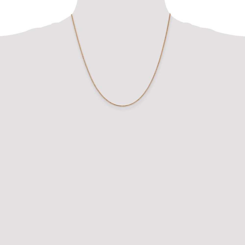 14k Rose Gold 1.10mm Box Chain - Product Photo