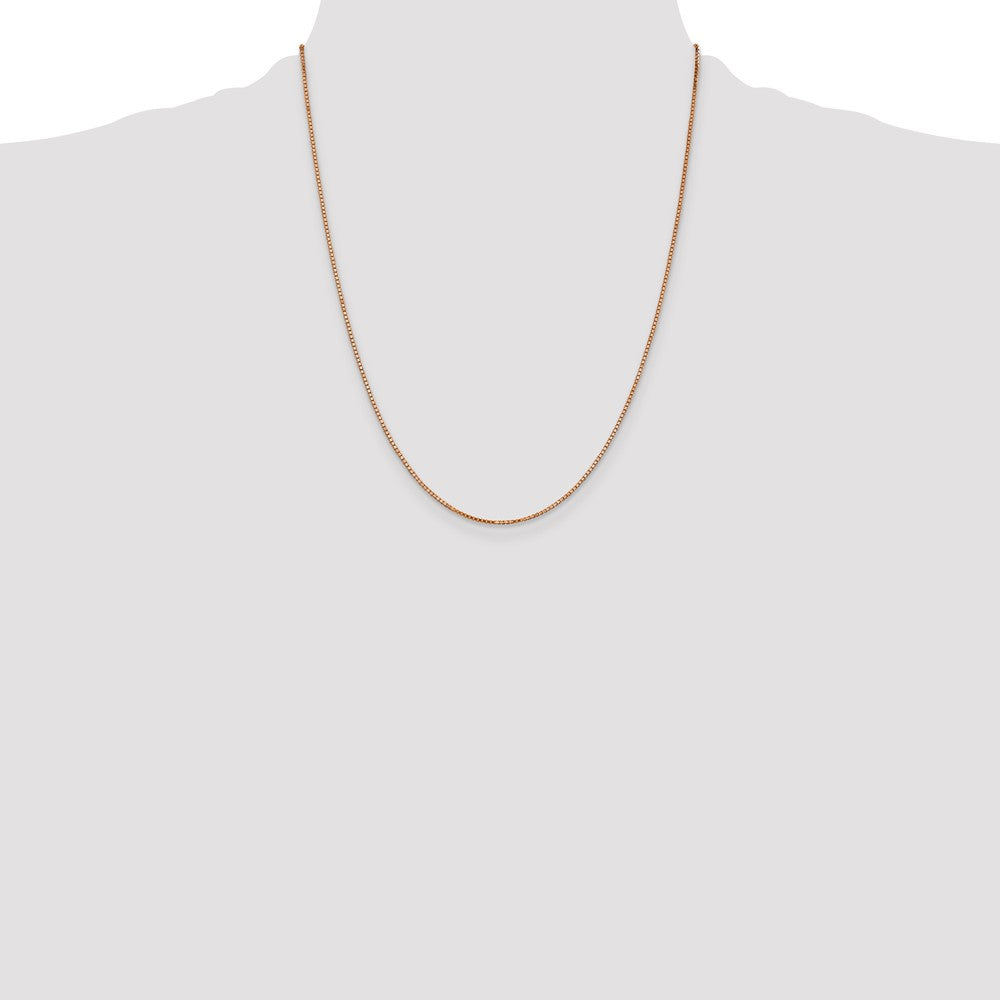 14k Rose Gold 1.10mm Box Chain - Product Photo