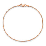 14k Rose Gold 1.10mm Box Chain - Product Photo