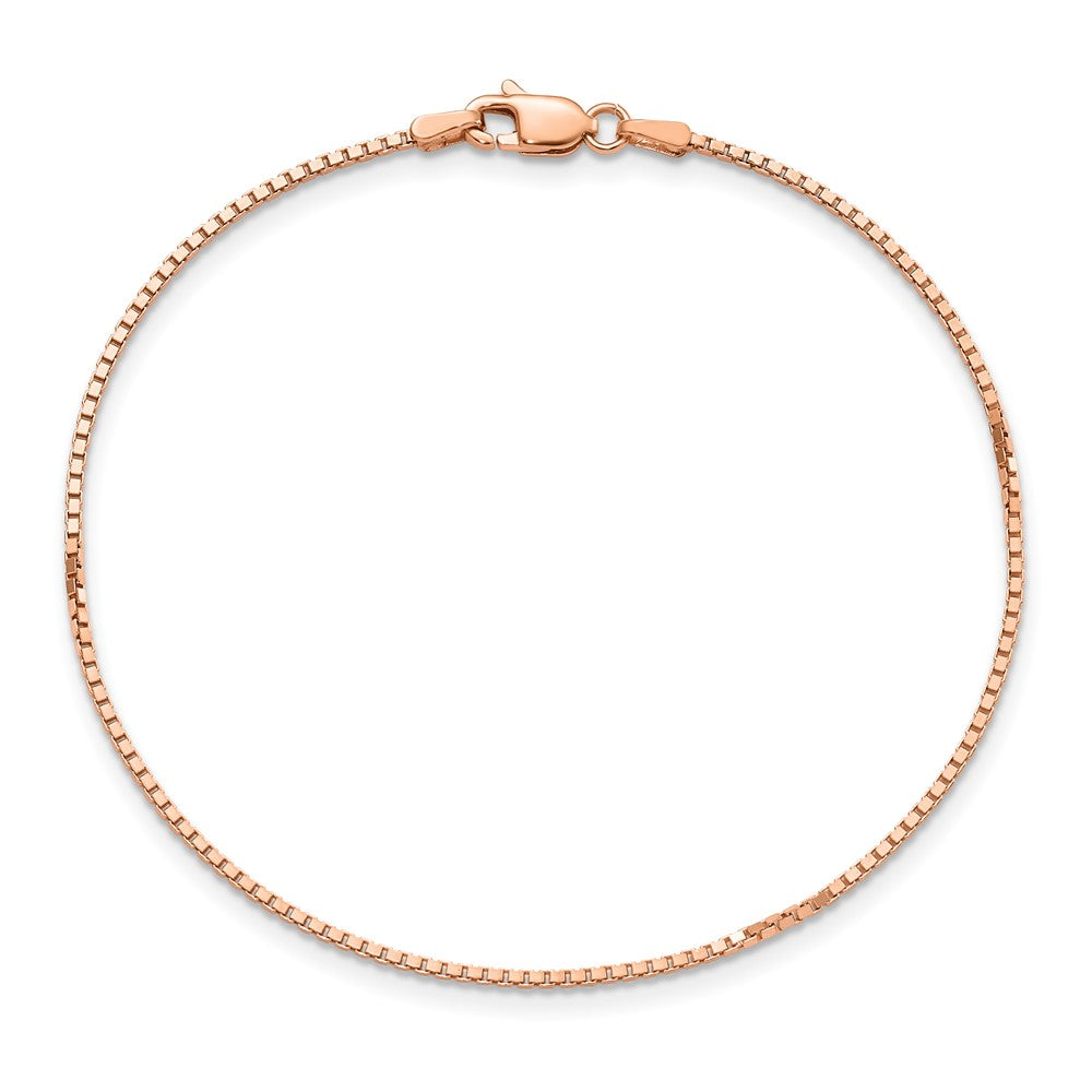 14k Rose Gold 1.10mm Box Chain - Product Photo
