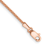 14k Rose Gold 1.10mm Box Chain - Product Photo