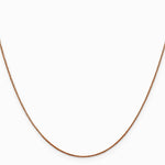 14K Rose Gold .85mm Diamond-Cut Spiga Chain Necklace 16"-24" - Product Photo