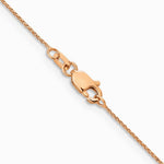 14K Rose Gold .85mm Diamond-Cut Spiga Chain Necklace 16"-24" - Product Photo
