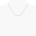 14K Rose Gold .85mm Diamond-Cut Spiga Chain Necklace 16"-24" - Product Photo