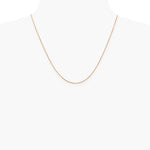 14K Rose Gold .85mm Diamond-Cut Spiga Chain Necklace 16"-24" - Product Photo