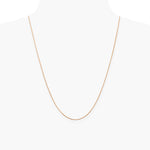 14K Rose Gold .85mm Diamond-Cut Spiga Chain Necklace 16"-24" - Product Photo