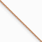 14K Rose Gold .85mm Diamond-Cut Spiga Chain Necklace 16"-24" - Product Photo