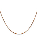 14k Rose Gold 1.3mm Box Chain - Product Photo