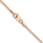 14k Rose Gold 1.3mm Box Chain - Product Photo