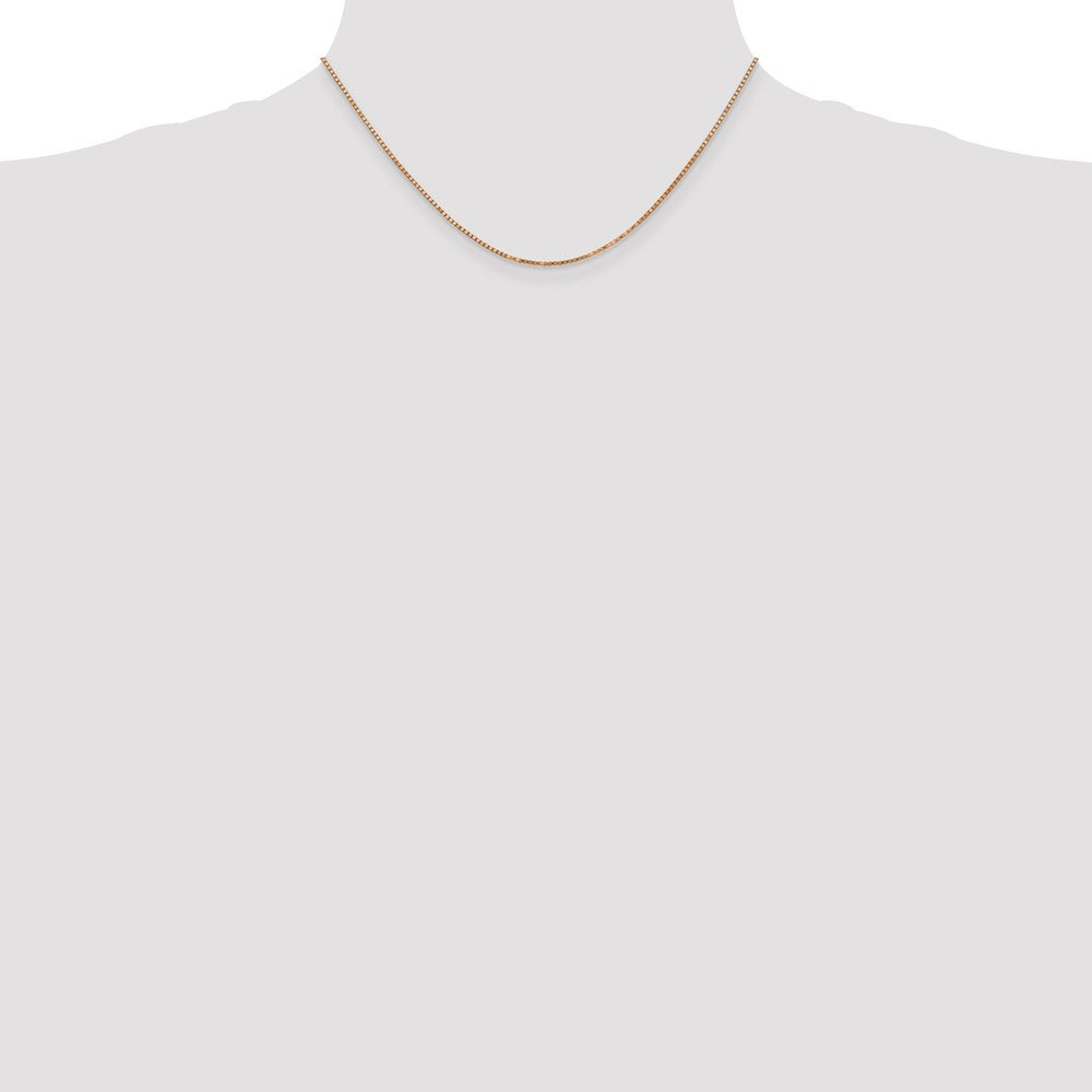 14k Rose Gold 1.3mm Box Chain - Product Photo