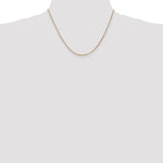 14k Rose Gold 1.3mm Box Chain - Product Photo