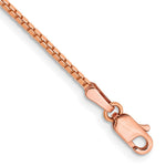 14k Rose Gold 1.3mm Box Chain - Product Photo