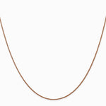 14K Rose Gold 1.05mm Diamond-Cut Spiga Chain Necklace 16"-30" - Product Photo
