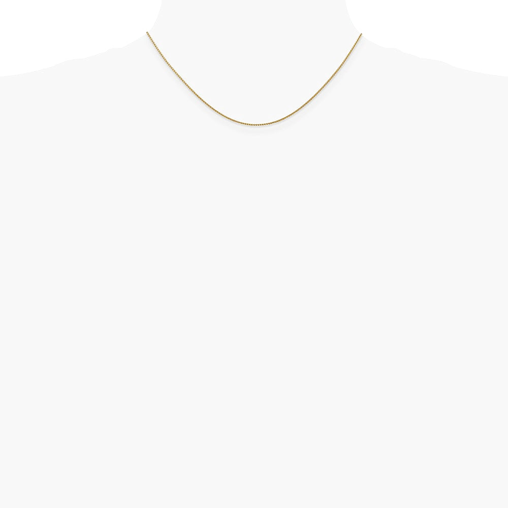 14K Rose Gold 1.05mm Diamond-Cut Spiga Chain Necklace 16"-30" - Product Photo