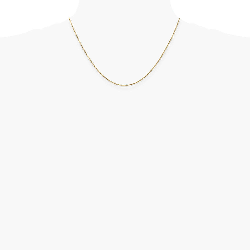 14K Rose Gold 1.05mm Diamond-Cut Spiga Chain Necklace 16"-30" - Product Photo