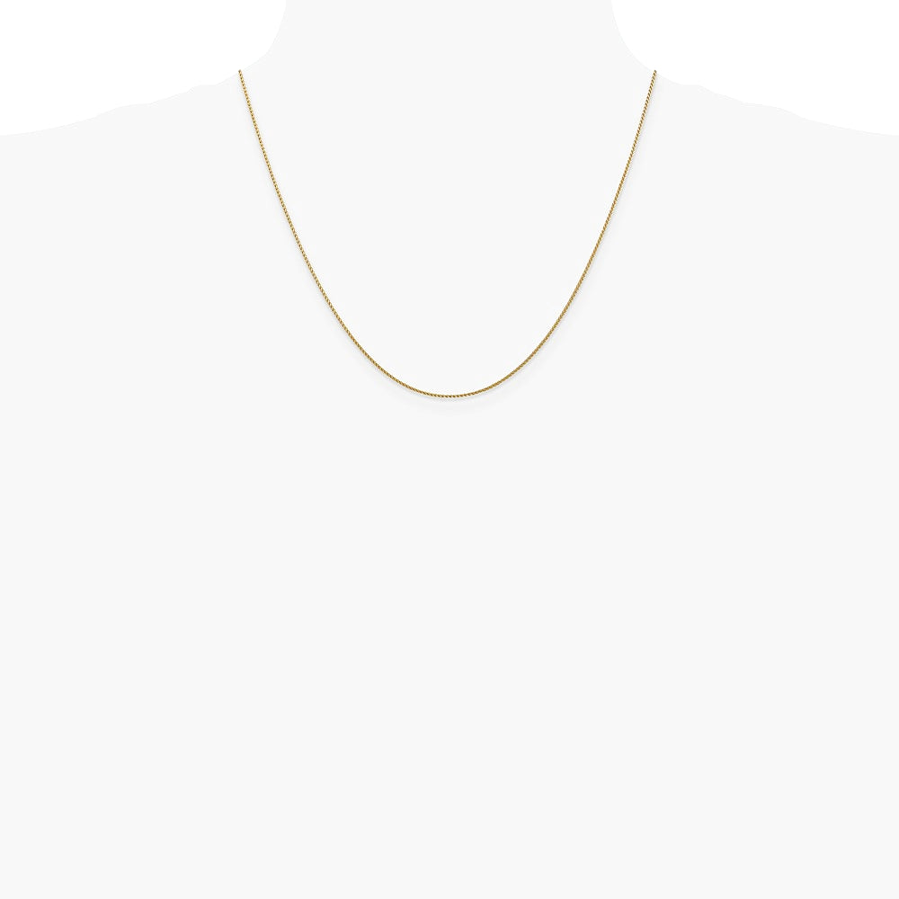 14K Rose Gold 1.05mm Diamond-Cut Spiga Chain Necklace 16"-30" - Product Photo