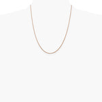 14K Rose Gold 1.05mm Diamond-Cut Spiga Chain Necklace 16"-30" - Product Photo