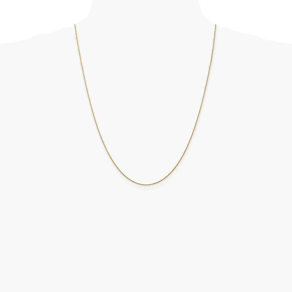 14K Rose Gold 1.05mm Diamond-Cut Spiga Chain Necklace 16"-30" - Product Photo