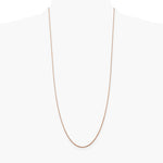 14K Rose Gold 1.05mm Diamond-Cut Spiga Chain Necklace 16"-30" - Product Photo