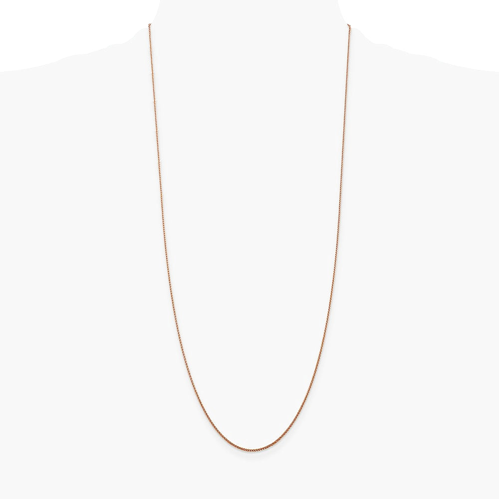 14K Rose Gold 1.05mm Diamond-Cut Spiga Chain Necklace 16"-30" - Product Photo