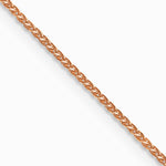 14K Rose Gold 1.05mm Diamond-Cut Spiga Chain Necklace 16"-30" - Product Photo