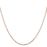 14k Rose Gold .95mm Box Chain - Product Photo