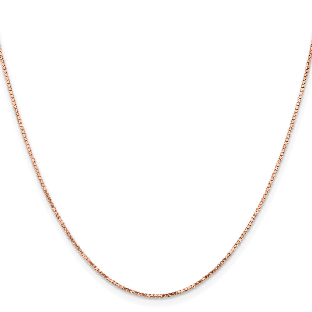 14k Rose Gold .95mm Box Chain - Product Photo