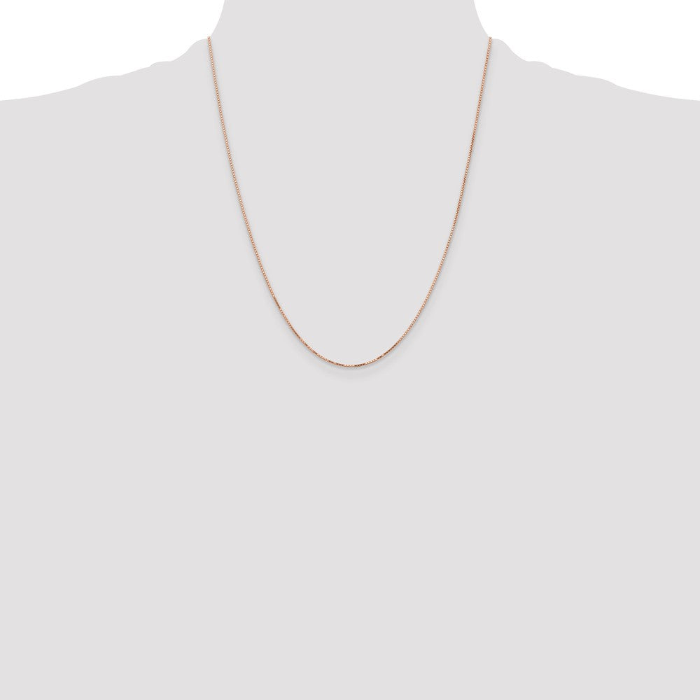 14k Rose Gold .95mm Box Chain - Product Photo
