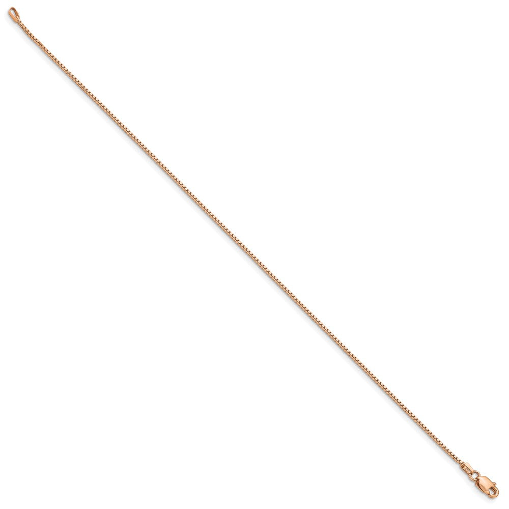 14k Rose Gold .95mm Box Chain - Product Photo