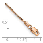 14k Rose Gold .95mm Box Chain - Product Photo