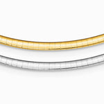 Sterling Silver Gold-pltd 3mm Reversible w/ 2in ext Cubetto Chain Necklace - Product Photo