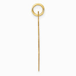 14K Yellow Gold Polished Heart Shaped Disc Pendant - Product Photo