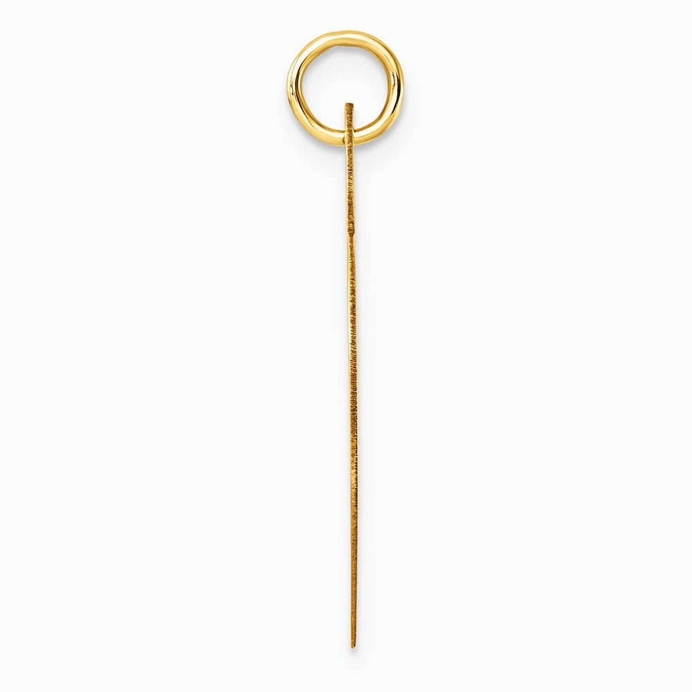 14K Yellow Gold Polished Heart Shaped Disc Pendant - Product Photo