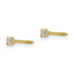 14k Madi K 2.25mm CZ Baby Earrings - Product Photo