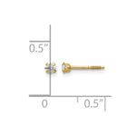 14k Madi K 2.25mm CZ Baby Earrings - Product Photo
