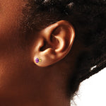 14K Yellow Gold 5mm CZ Birthstone (Jun) Earrings - Product Photo