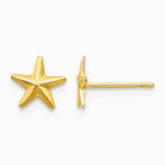 14K Yellow Gold Star Post Earrings - Product Photo