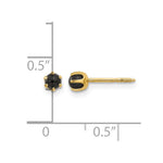 14k Madi K 3mm Onyx Post Earrings - Product Photo