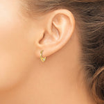 14K Madi K w/Rhodium Heart Hollow Hoop Earrings - Product Photo