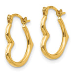14k Madi K Heart Shaped Hollow Hoop Earrings - Product Photo