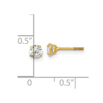 14k Madi K Polished Reversible Ball and CZ Earrings - Product Photo