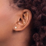 14K Yellow Gold Reversible 3.75-4mm FW Cultured Pearl & Gold Bead Earrings - Product Photo