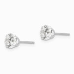 14K White Gold 5.25 mm CZ Post Earrings - Product Photo