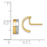14k w/Rhodium Madi K Half Circle Post Earrings - Product Photo