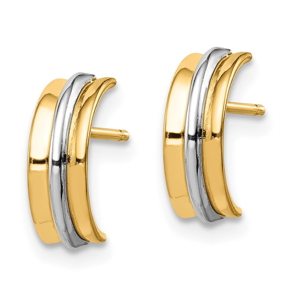 14k w/Rhodium Madi K Post Earrings - Product Photo