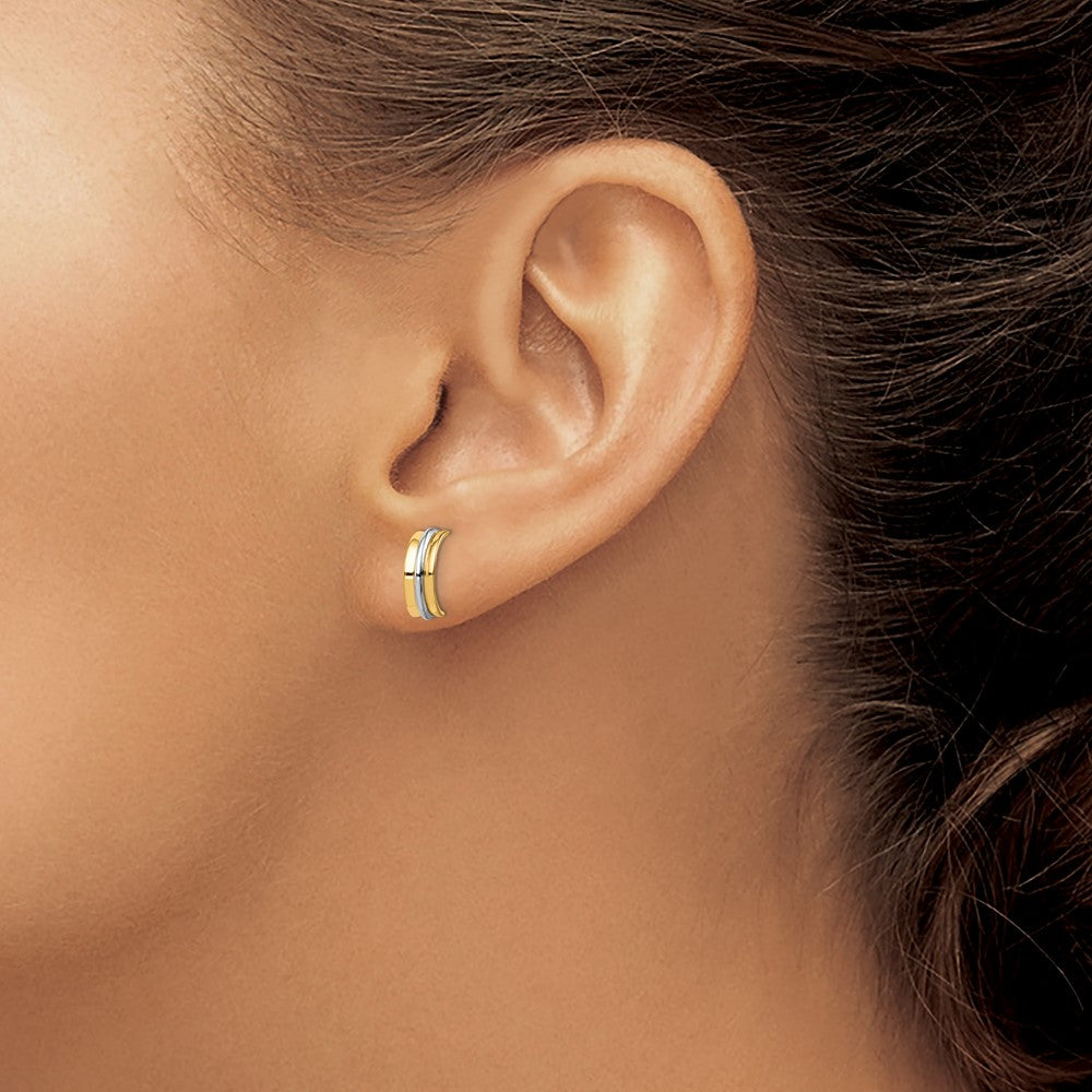 14k w/Rhodium Madi K Post Earrings - Product Photo